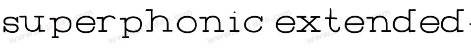 superphonic extended字体转换
